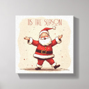 Tis The Season Santa Canvas Print