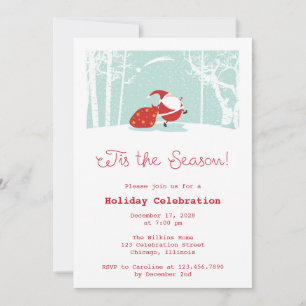 Tis the Season Santa Holiday Party Invitation