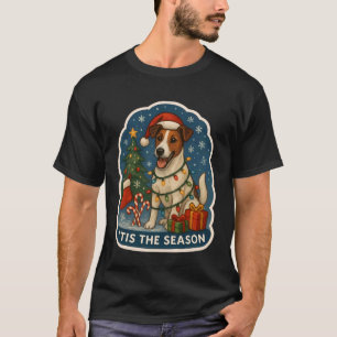 Tis The Season Smooth Fox Terrier Dog Merry Christ T-Shirt