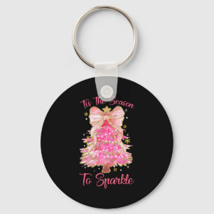 Tis The Season Sparkle Christmas Tree Xmas Women G Keychain