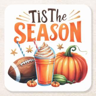Tis the Season   Square Paper Coaster