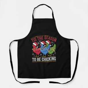 Tis The Season To Be Chicking Xmas Chicken Western Apron