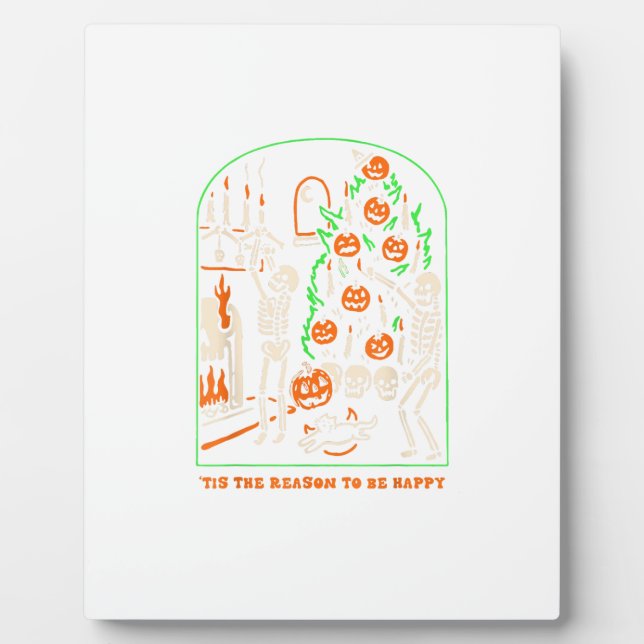 Tis The Season To Be Creepy Halloween Plaque (Front)