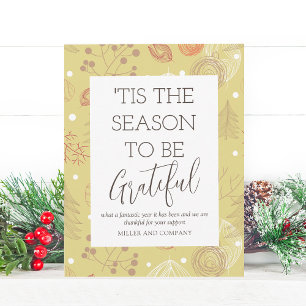 Tis The Season To Be Grateful Corporate Christmas Card