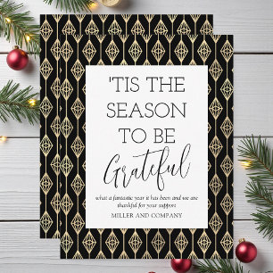 'Tis The Season To Be Grateful Corporate Holiday Card
