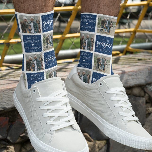 Tis The Season To Be Jolly | 2 Photo Holiday Socks (Creator Uploaded)