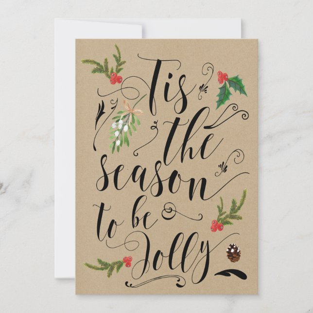 Tis the Season to be Jolly christmas card (Front)