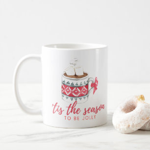 'Tis the season to be jolly Christmas Marshmallow Coffee Mug
