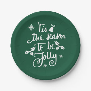 tis the season to be jolly paper plate