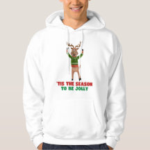 ‘Tis The Season To Be Jolly Reindeer Hoodie