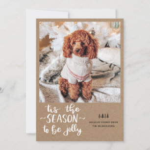 Tis The Season To Be Jolly Script Holiday Photo