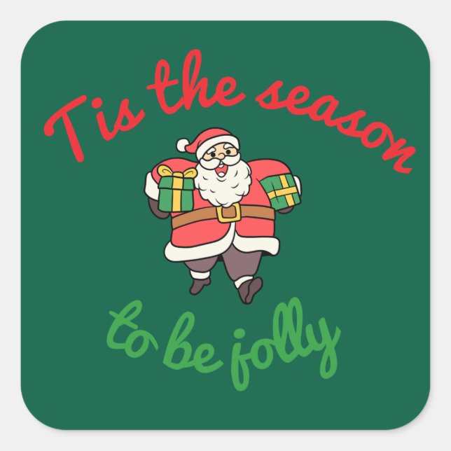 Tis the season to be jolly stickers (Front)