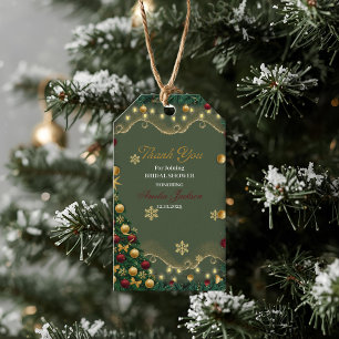 Tis the Season to be Married Bridal Shower Gift Tags
