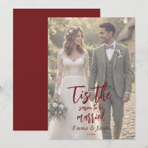 Tis the Season to Be Married Christmas Wedding Invitation
