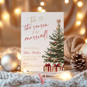 Tis the Season to Be Married Winter Bridal Shower Invitation
