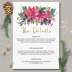 Tis The Season To Be Married Winter Christmas Pink Enclosure Card