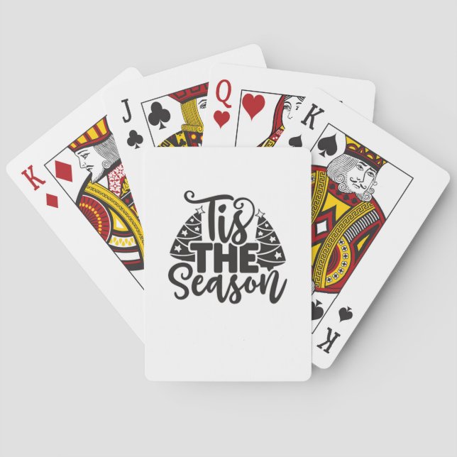Tis The Season To Be New Year Celebration Funny Tr Playing Cards (Back)