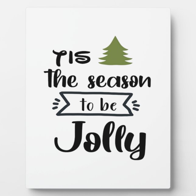 Tis The Season To Be New Year Celebration Minimal  Plaque (Front)