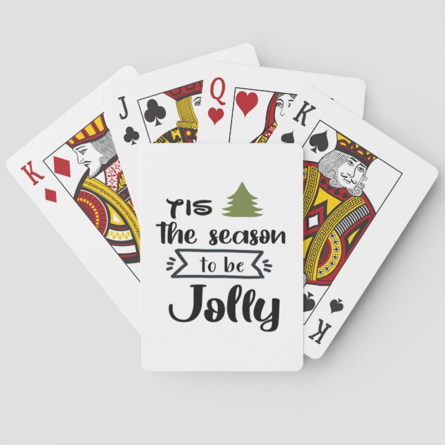 Tis The Season To Be New Year Celebration Minimal  Playing Cards (Back)