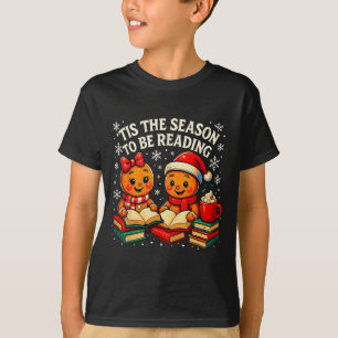 ’tis The Season To Be Reading Book Lover Design  T-Shirt