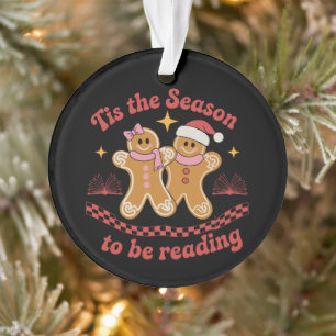 Tis The Season To Be Reading Christmas School Ornament