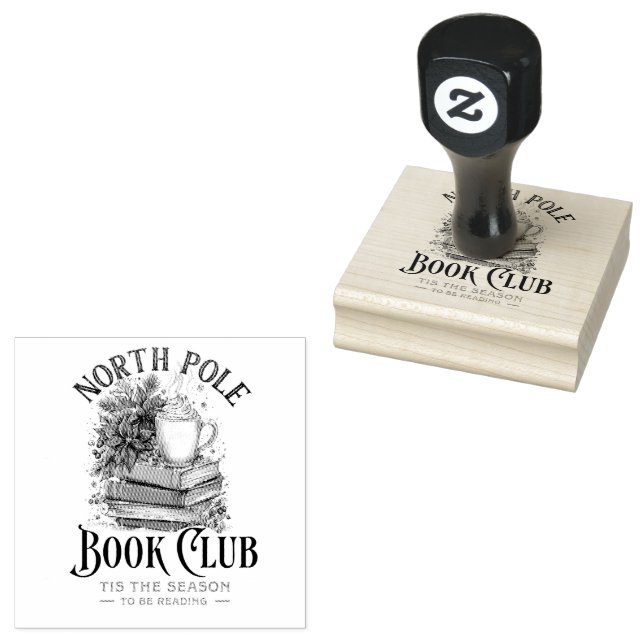 'Tis the Season to Be Reading  Rubber Stamp (Stamped)