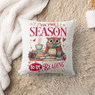 'Tis The Season to Be Reading Throw Pillow