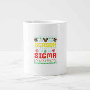 Tis The Season To Be Sigma Christmas Brainrot Iron Large Coffee Mug