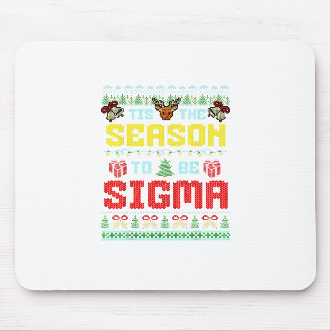 Tis The Season To Be Sigma Christmas Brainrot Iron Mouse Pad (Front)