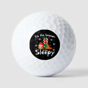 Tis The Season To Be Sleepy For Christmas Season  Golf Balls