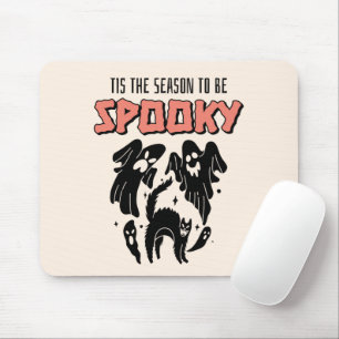 Tis the Season to be Spooky Creepy Halloween Mouse Pad