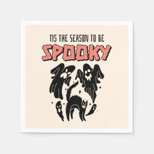 Tis the Season to be Spooky Creepy Halloween Napkin