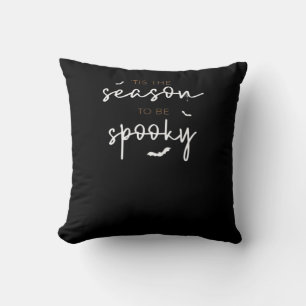 Tis The Season To Be Spooky Halloween Retro Classi Throw Pillow