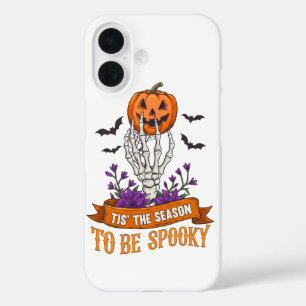 Tis The Season To Be Spooky Skeleton Hand Hallowee iPhone 16 Case