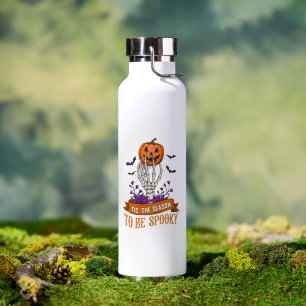 Tis The Season To Be Spooky Skeleton Hand Hallowee Water Bottle