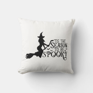 Tis The Season To Be Spooky Witch  Throw Pillow