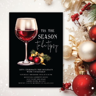'Tis the Season to Be Tipsy! Cocktail Party Invitation