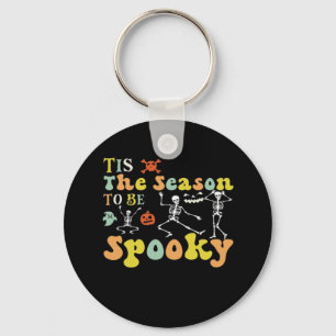 Tis The Season To Creepy Funny Dancing Skeletons M Keychain