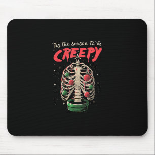 Tis The Season To Creepy Skeleton Tree Mouse Pad