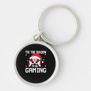 Tis The Season To Gaming Christmas Gamer Heartbeat Keychain