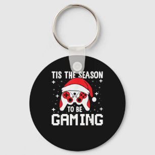 Tis The Season To Gaming Christmas Gamer Heartbeat Keychain