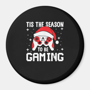 Tis The Season To Gaming Christmas Gamer Heartbeat Magnet