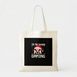 Tis The Season To Gaming Christmas Gamer Heartbeat Tote Bag