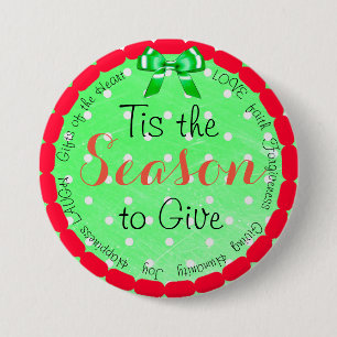 Tis the Season to Give Christmas Button