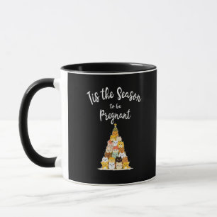 Tis The Season To Pregnant Cute Christmas Tree Men Mug