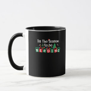 Tis The Season To Reading Christmas Teacher Book Mug