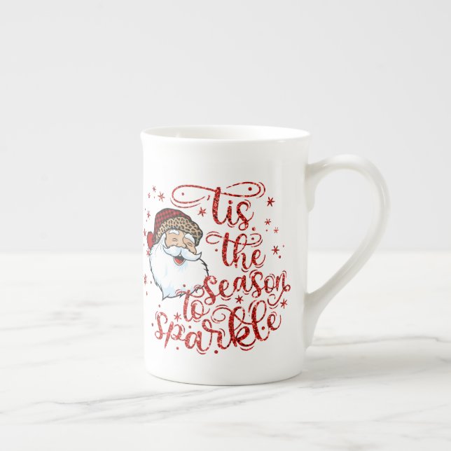"Tis the Season to Sparkle Bone China Mug (Right)