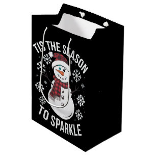 Tis The Season To Sparkle Christmas Holiday Gift Medium Gift Bag