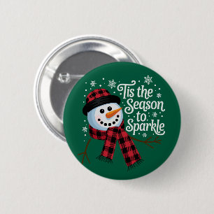 Tis The Season To Sparkle Christmas Winter Holiday 2 Inch Round Button