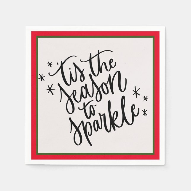 Tis The Season To Sparkle Napkin (Front)